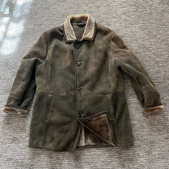 Men’s shearling fur coat - Picture 5 of 16